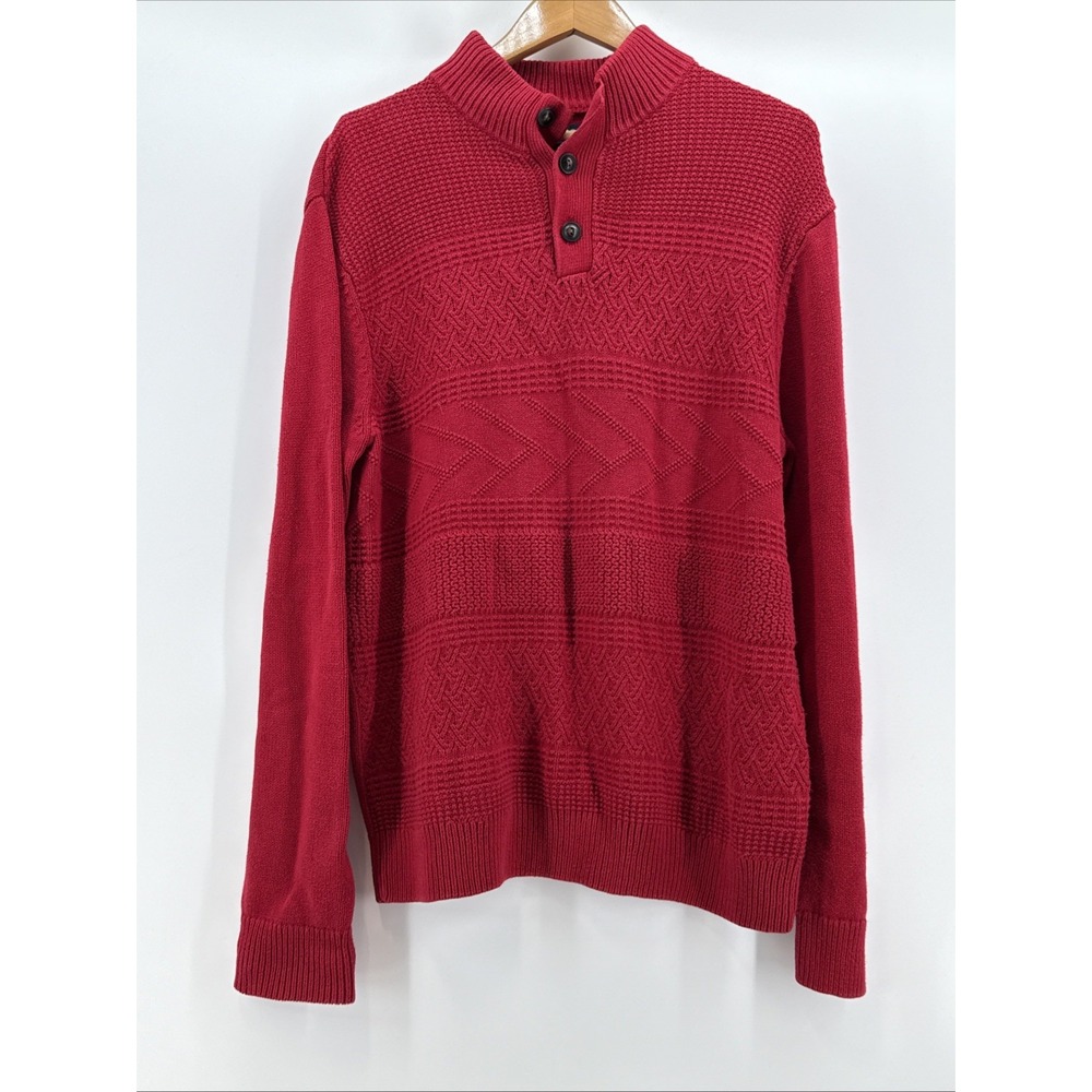 Chaps Mens Red Long‎ Sleeve Pullover Casual Sweater Size Medium